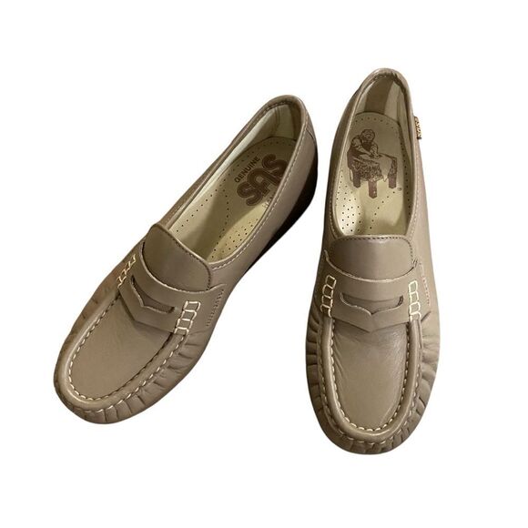 SAS Classic Moc Toe Penny Loafer Mocha Leather in Size 6.5 - Picture 4 of 10